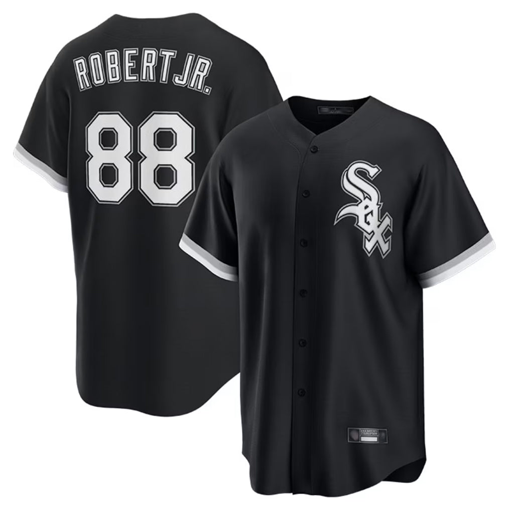 Tlead C.White Sox #88 Luis Robert Jr Player Black Home Game Stitched Jerseys