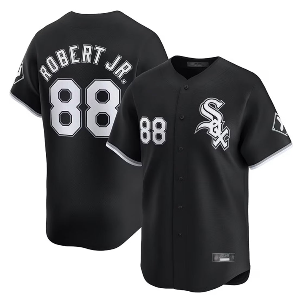 Tlead C.White Sox #88 Luis Robert Jr Player Black Limited Home Stitched Jerseys