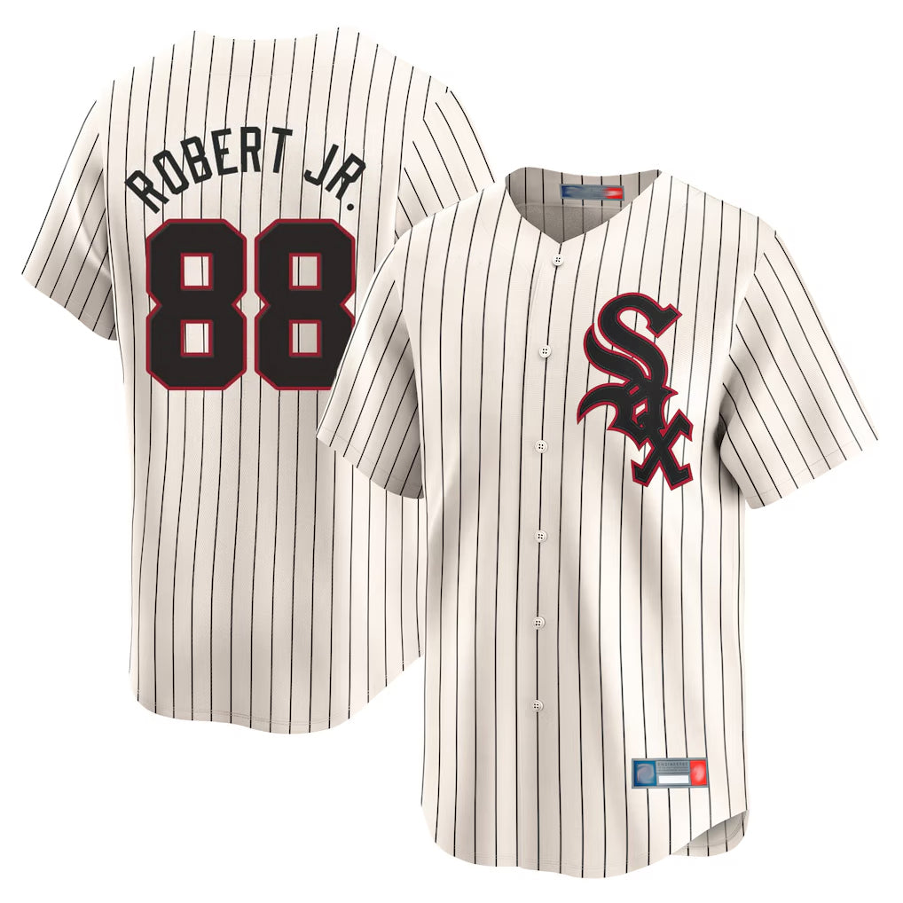 Tlead C.White Sox #88 Luis Robert Jr Player Cream Cooperstown Collection Limited Home Stitched Jerseys