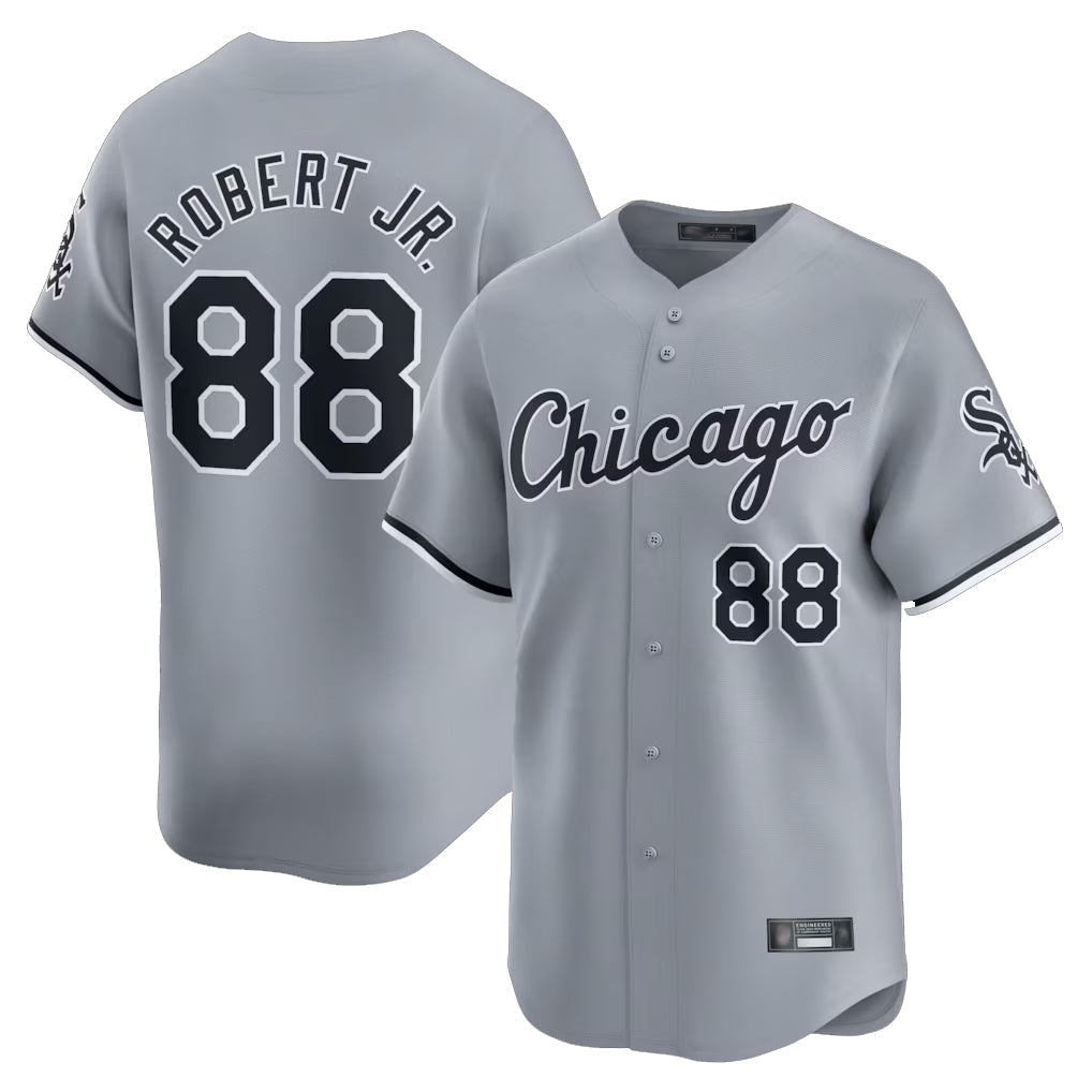 Tlead C.White Sox #88 Luis Robert Jr Player Gray Road Limited Home Stitched Jerseys