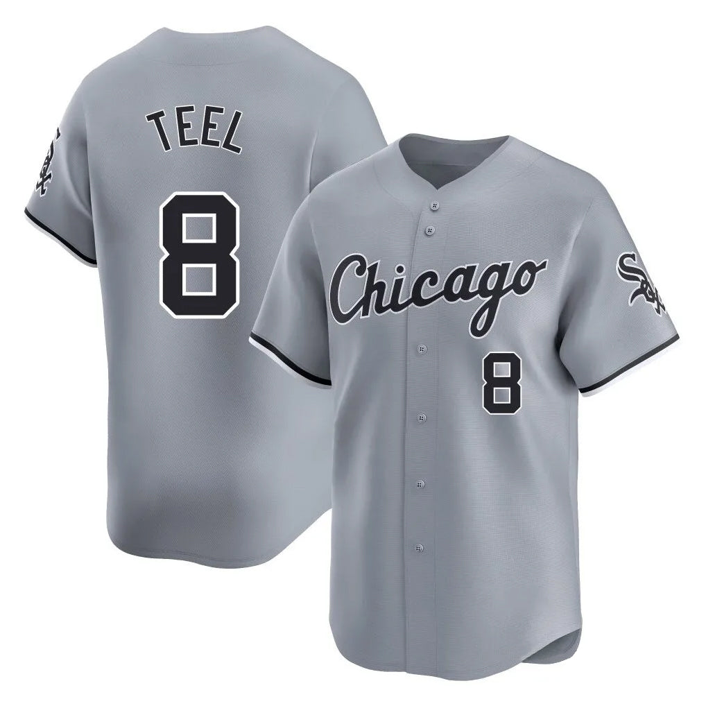 Tlead C.White Sox #8 Kyle Teel Player Gray Road Limited Home Stitched Jerseys