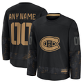 Tlead Custom M.Canadiens Black 2024 Military Appreciation Practice Jerseys