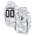 Tlead Custom A.Cardinals Arctic Camo Salute to Service Limited Hoodie Any Name & Numbers Stitched Jerseys