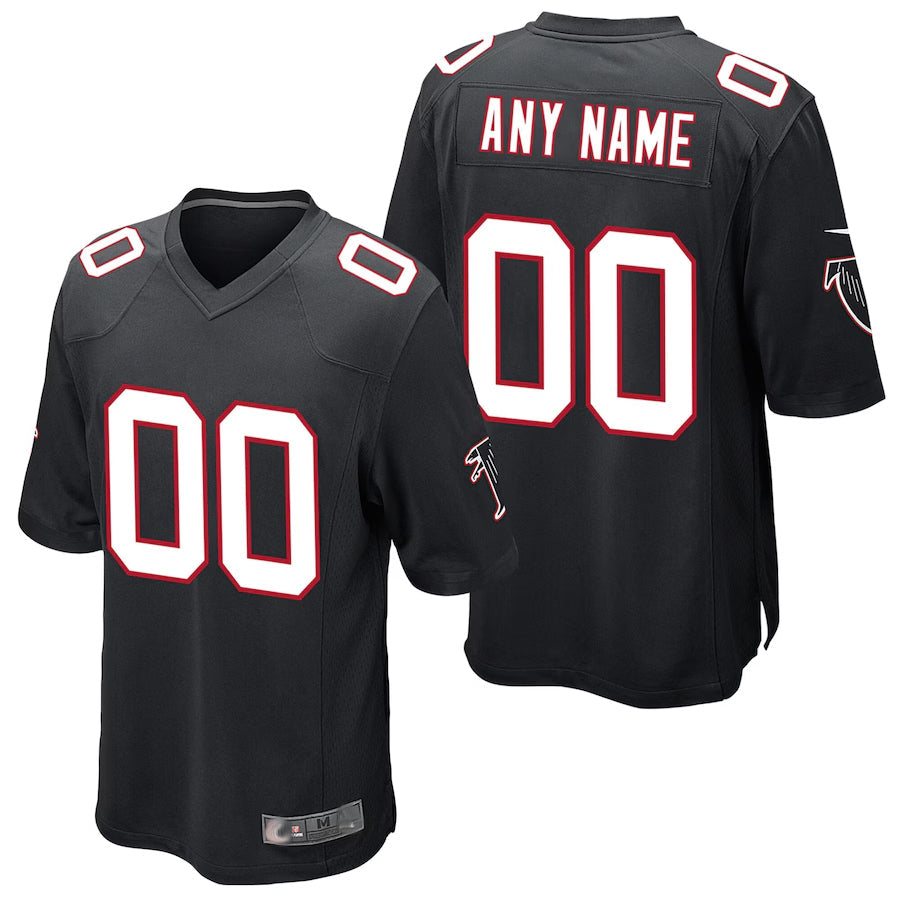 Tlead Custom A.Falcons Black Alternate Game Stitched Jerseys