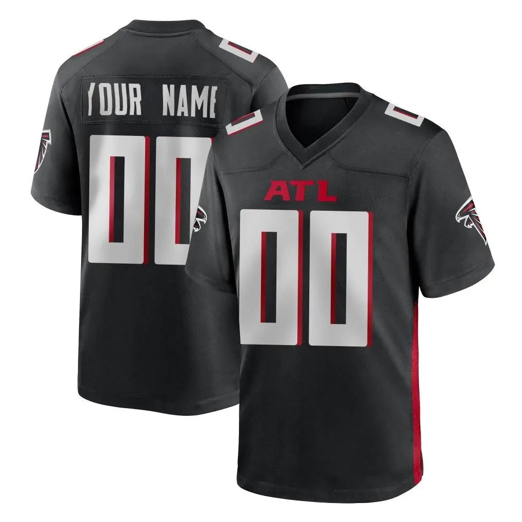 Tlead Custom A.Falcons Black Home Game Any Name & Numbers Stitched Jerseys
