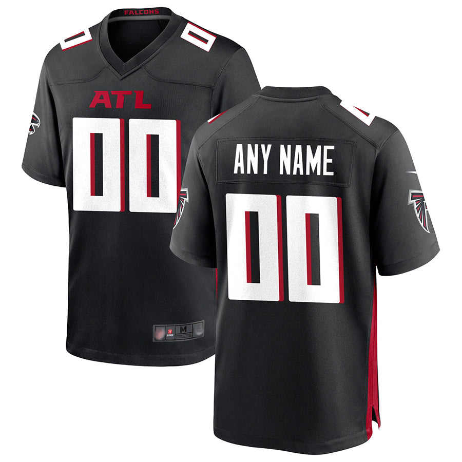 Tlead Custom A.Falcons Black Home Game Stitched Jerseys