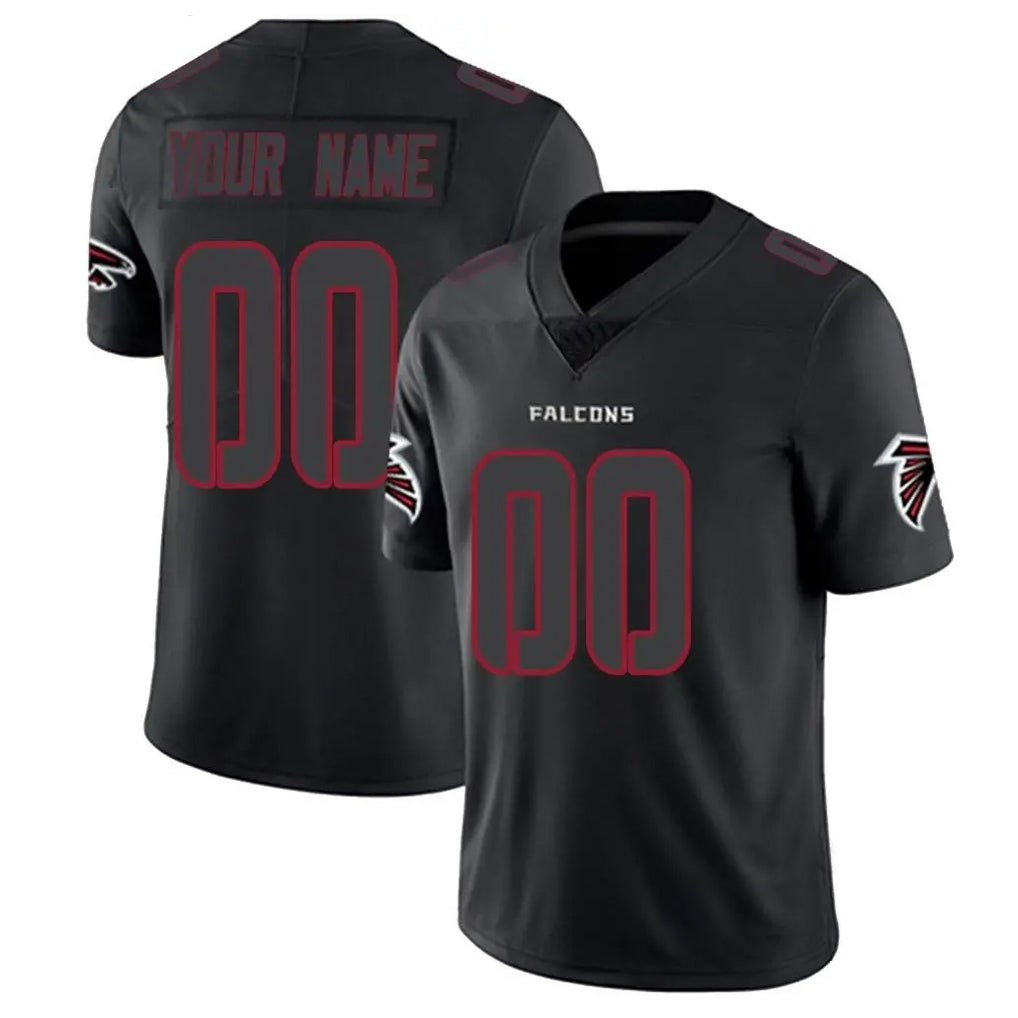 Tlead Custom A.Falcons Black Limited Elite Home Game Any Name & Numbers Stitched Jerseys