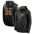 Tlead Custom A.Falcons Black Salute to Service Fleece Hoodie Any Name & Numbers Stitched Jerseys