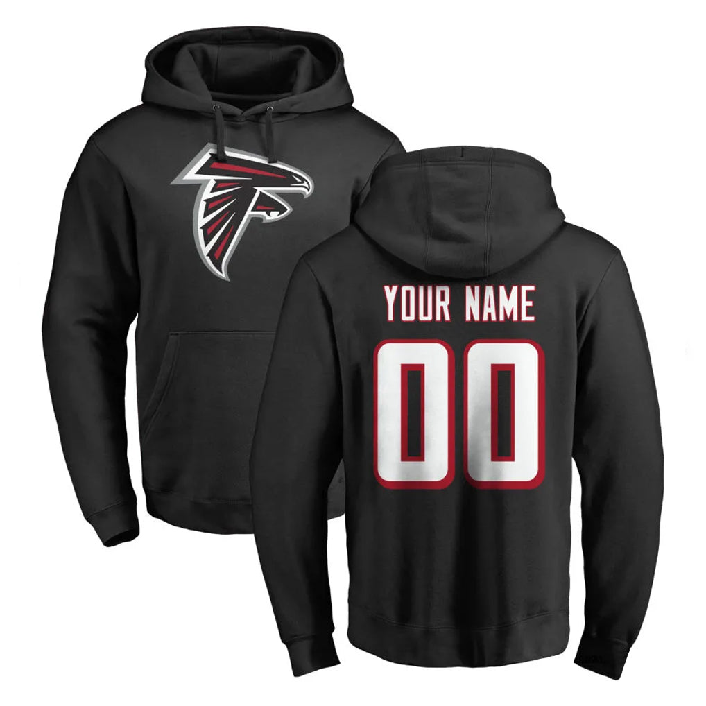 Tlead Custom A.Falcons Black Salute to Service Hoodies Any Name & Numbers Stitched Jerseys