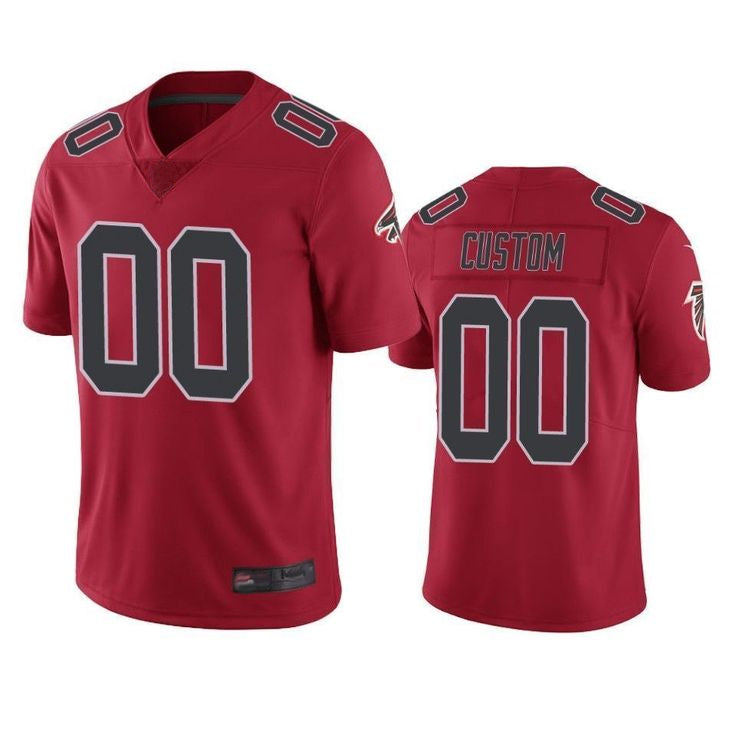 Tlead Custom A.Falcons Red Color Rush Limited Stitched Jerseys