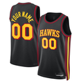 Tlead Custom A.Hawks Black 2022-23 Swingman Jerseys - Statement Edition