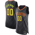 Tlead Custom A.Hawks Black Authentic Jerseys - Icon Edition