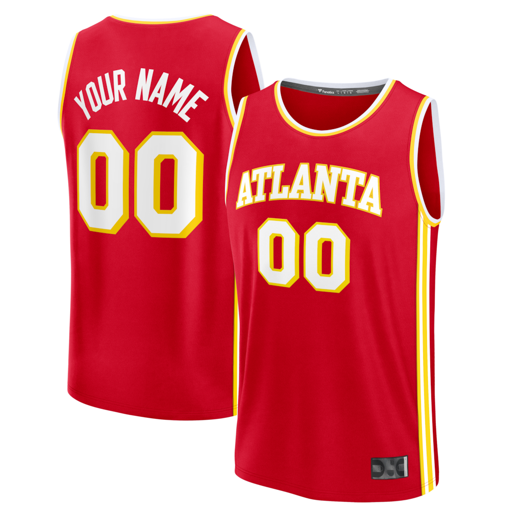 Tlead Custom A.Hawks Red Fast Break Jerseys - Icon Edition