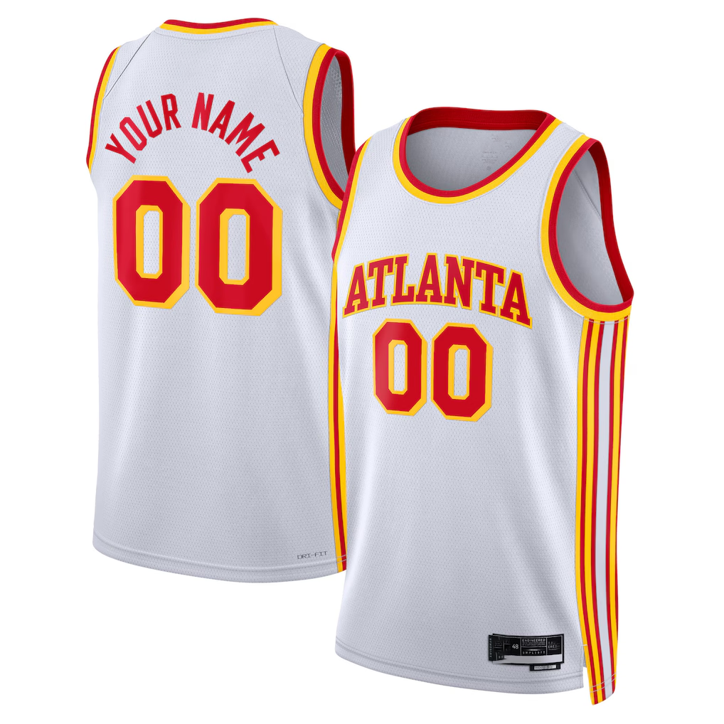 Tlead Custom A.Hawks White Swingman Jerseys - Association Edition