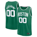 Tlead Custom B.Celtics Fanatics Kelly Green Fast Break Stitched Jerseys - Icon Edition