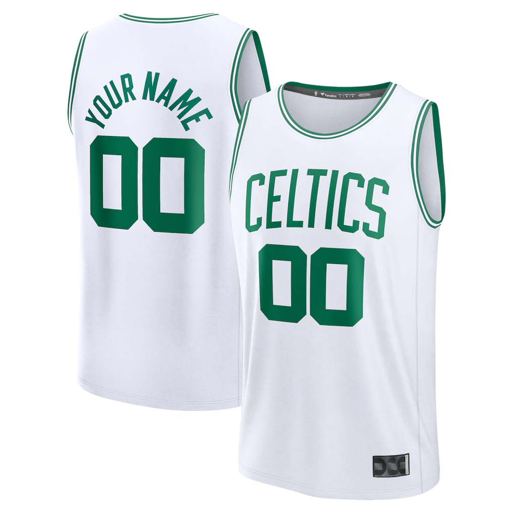 Tlead Custom B.Celtics White Fast Break Jerseys - Association Edition