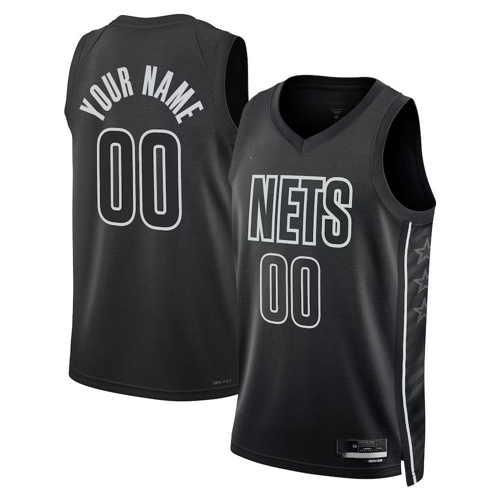 Tlead Custom B.Nets Black 2022-23 Swingman Jerseys - Statement Edition