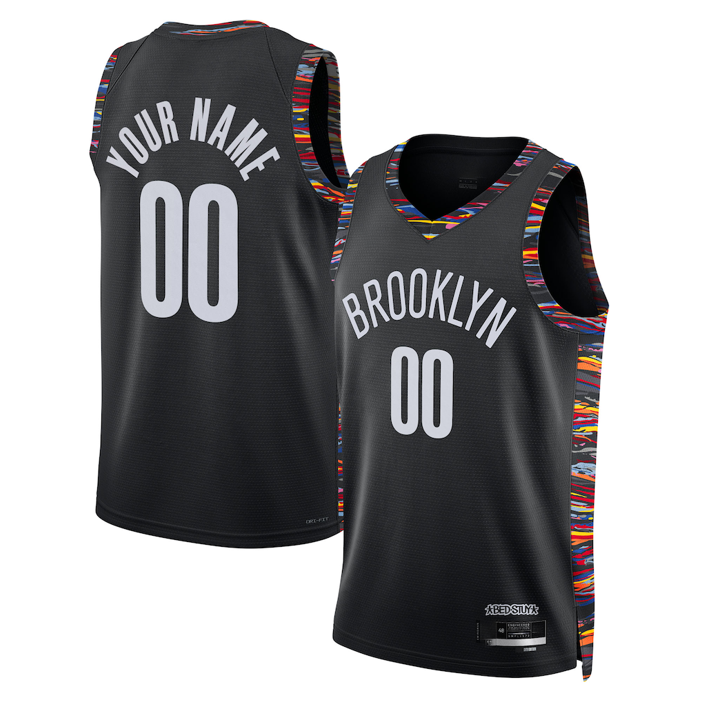 Tlead Custom B.Nets Black 202526 City Edition Swingman Jerseys