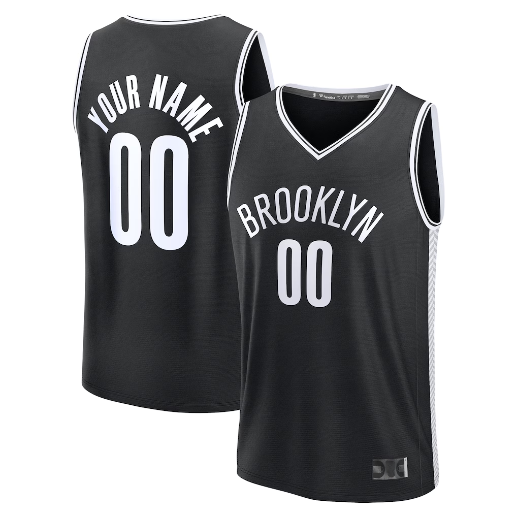 Tlead Custom B.Nets Black Fast Break Jerseys - Icon Edition