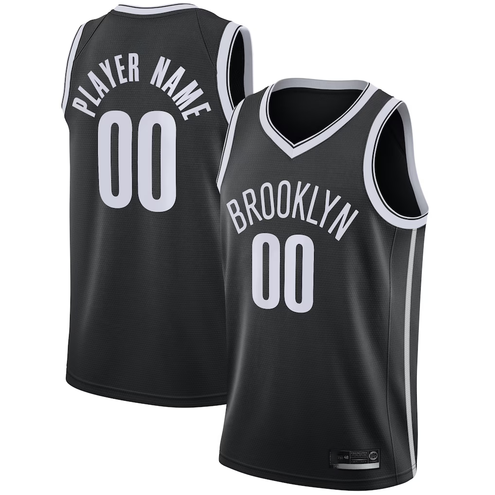 Tlead Custom B.Nets Black Swingman Custom Jerseys - Icon Edition