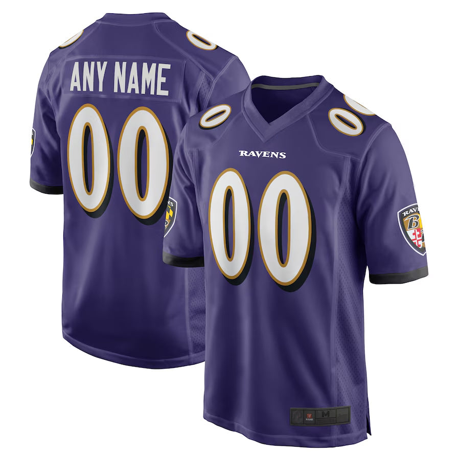 Tlead Custom B.Ravens Purple Home Game Stitched Jerseys