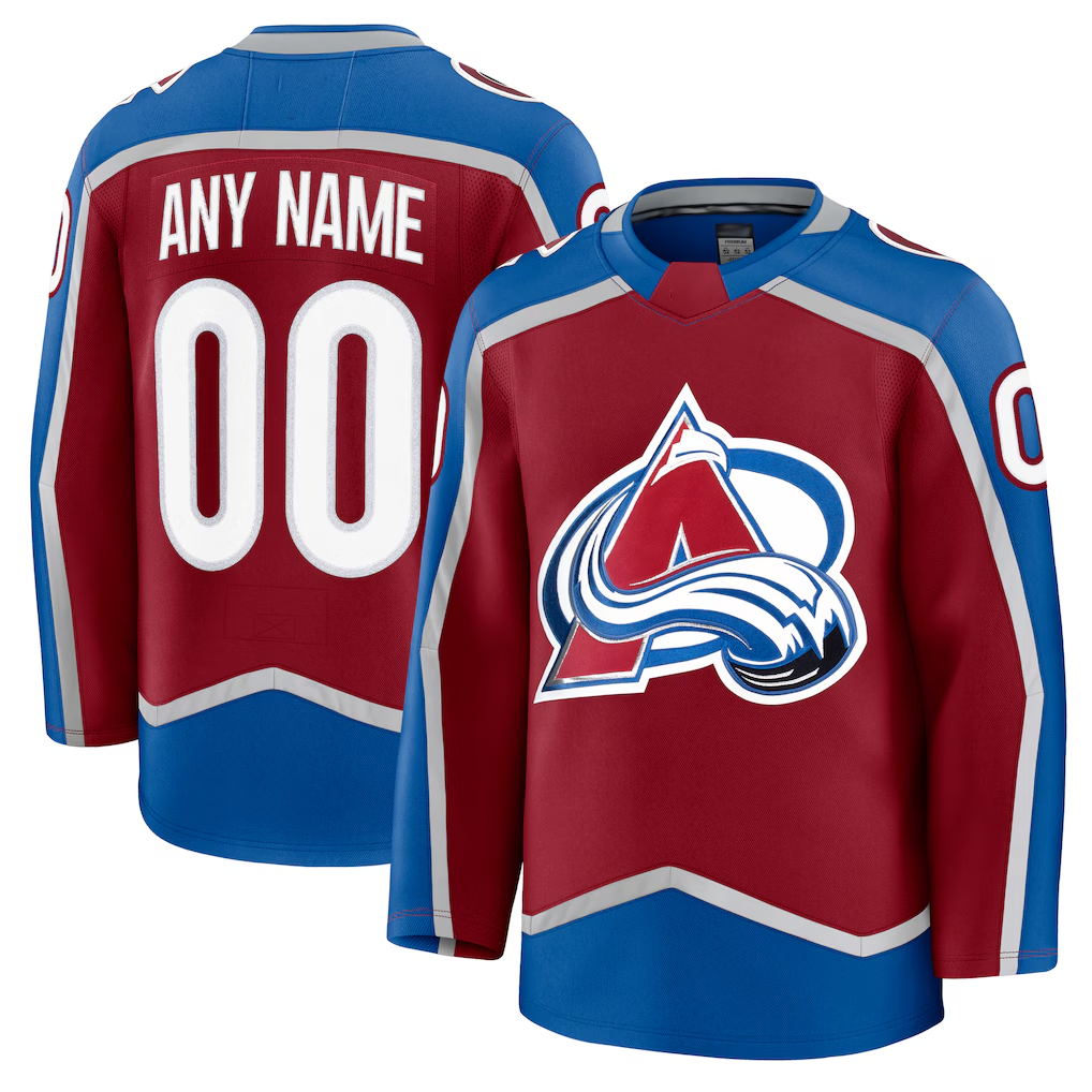 Tlead Custom C.Avalanche Burgundy Home Premium Jerseys