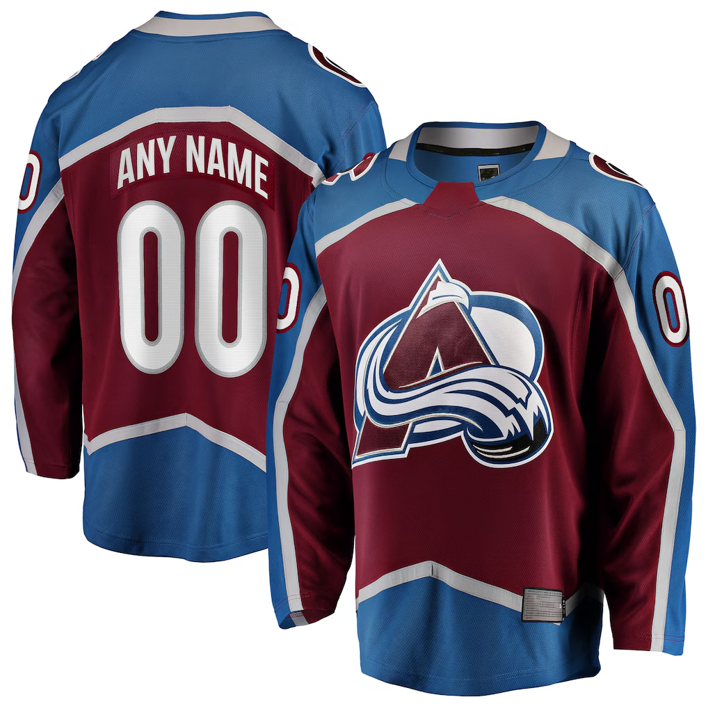 Tlead Custom C.Avalanche Maroon Home Breakaway Jerseys