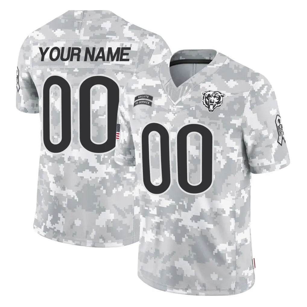 Tlead Custom C.Bears Arctic Camo Salute to Service Limited Any Name & Numbers Stitched Jerseys
