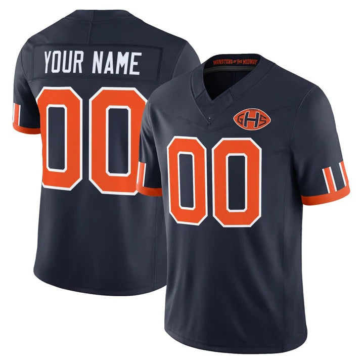 Tlead Custom C.Bears Navy Rivalries Jersey - All Stitched