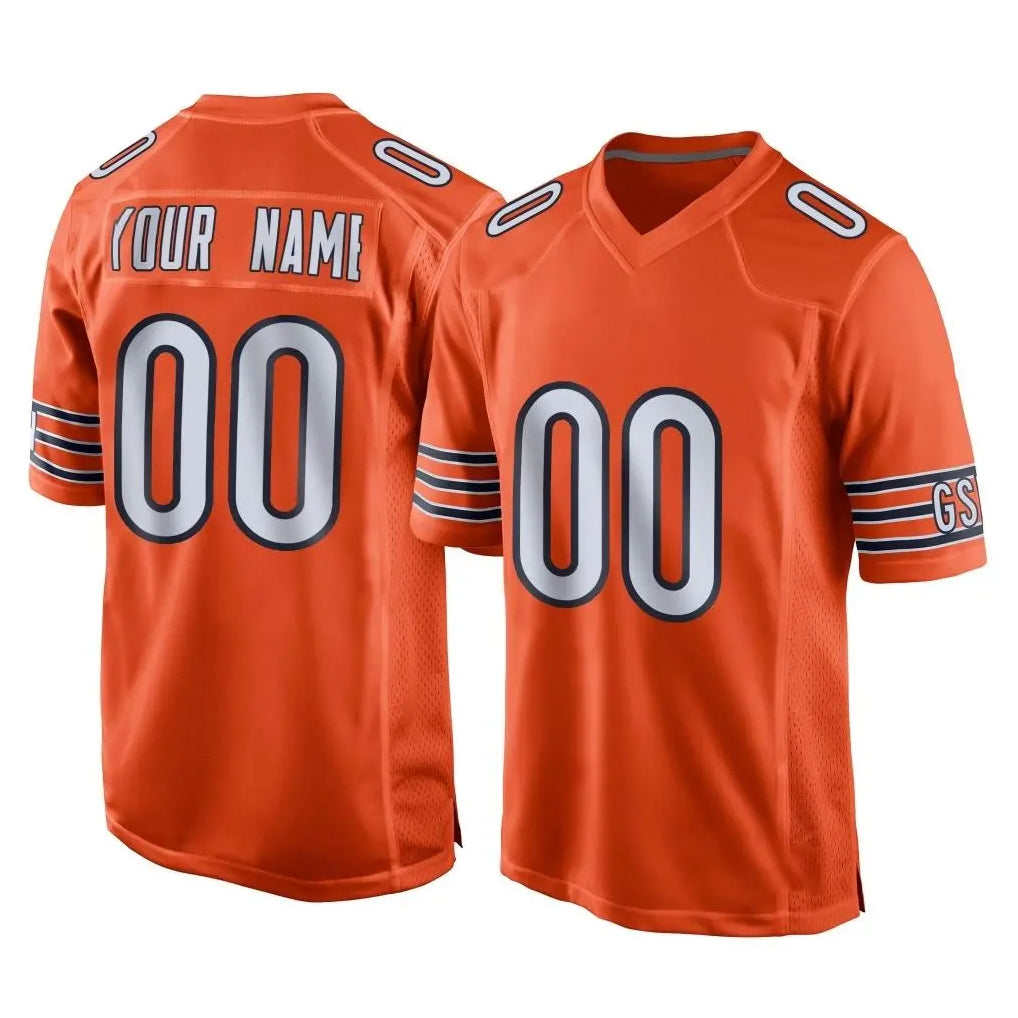 Tlead Custom C.Bears Orange Home Game Any Name & Numbers Stitched Jerseys