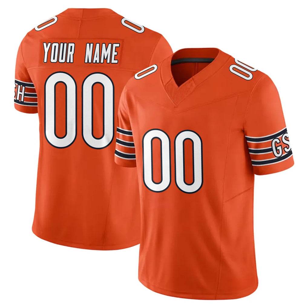 Tlead Custom C.Bears Orange Vapor F.U.S.E. Limited Home Game Any Name & Numbers Stitched Jerseys