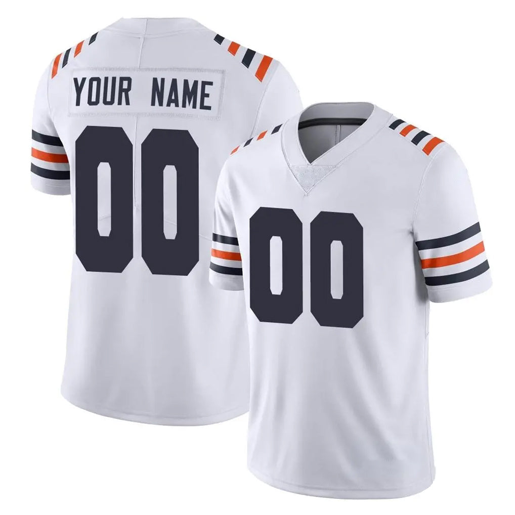Tlead Custom C.Bears White Classic Vapor Limited Home Game Any Name & Numbers Stitched Jerseys
