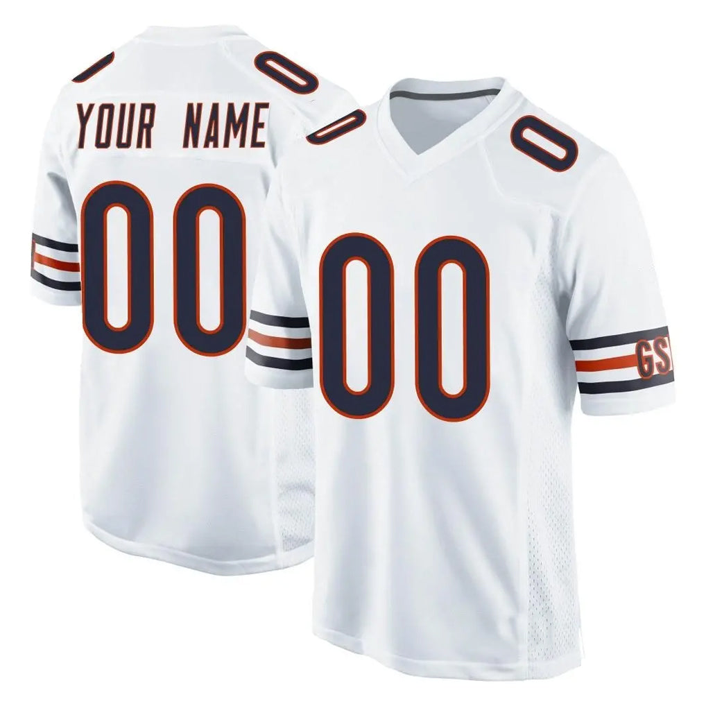 Tlead Custom C.Bears White Home Game Any Name & Numbers Stitched Jerseys