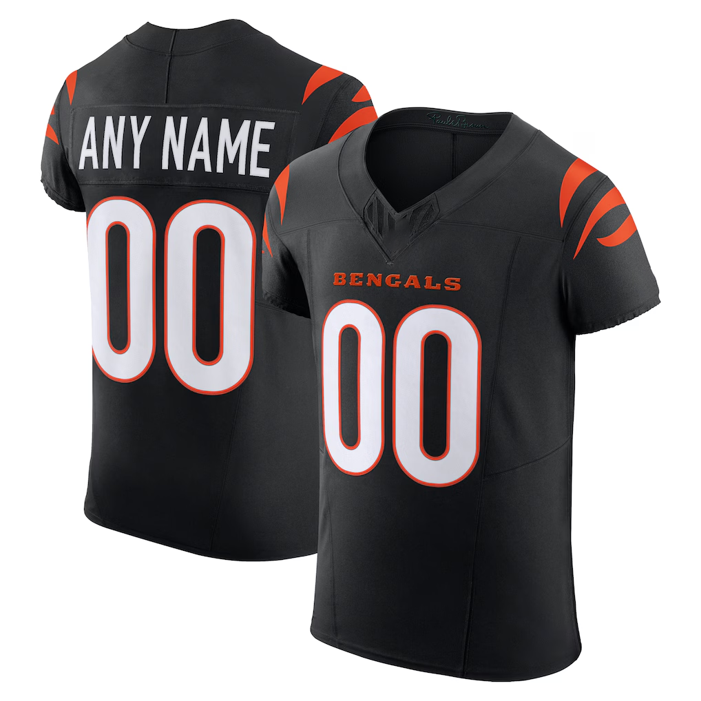 Tlead Custom C.Bengals Black Team Vapor F.U.S.E. Elite Stitched Jerseys