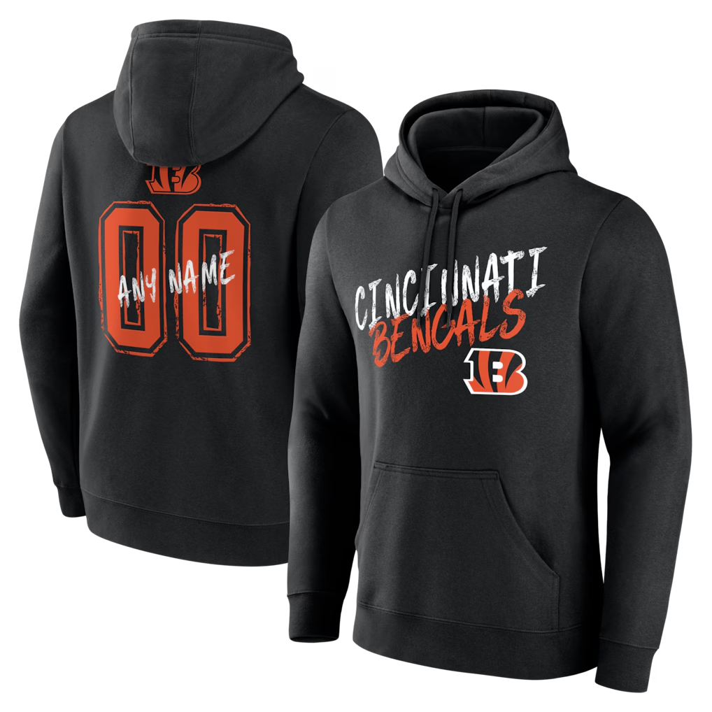 Tlead Custom C.Bengals Gray Big & Tall Team Authentic Custom Hoodie Stitched Jerseys