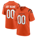 Tlead Custom C.Bengals Orange Alternate Game Stitched Jerseys