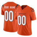 Tlead Custom C.Bengals Orange Vapor F.U.S.E. Limited Home Game Any Name & Numbers Stitched Jerseys