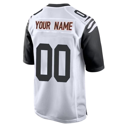 Tlead Custom C.Bengals White Alternate Home Game Any Name & Numbers Stitched Jerseys