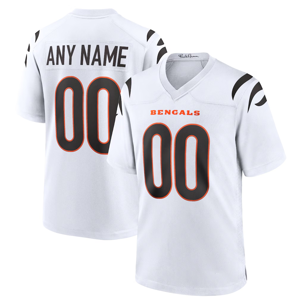Tlead Custom C.Bengals White Game Stitched Jerseys