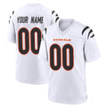 Tlead Custom C.Bengals White Home Game Any Name & Numbers Stitched Jerseys