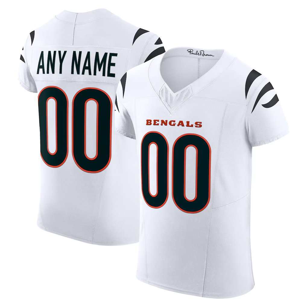 Tlead Custom C.Bengals White Vapor F.U.S.E. Elite Stitched Jerseys