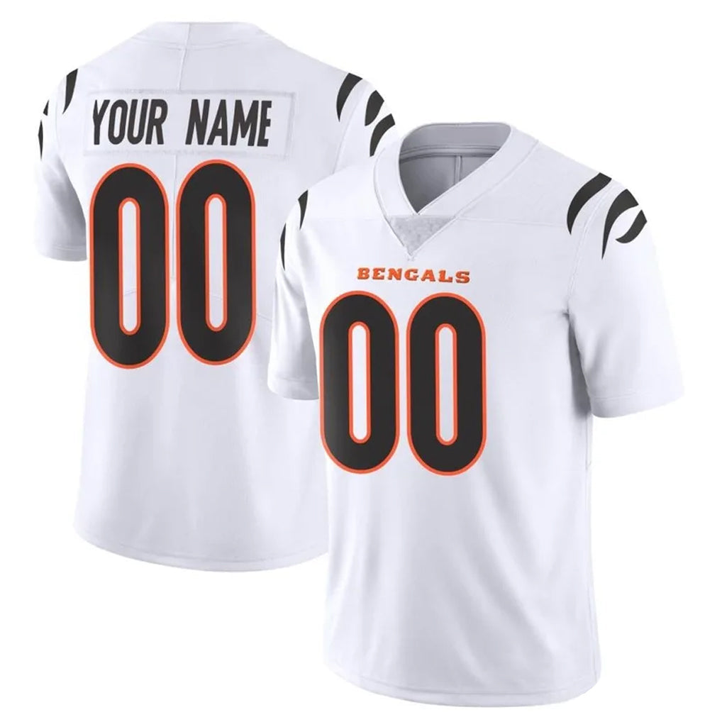 Tlead Custom C.Bengals White Vapor Untouchable Limited Home Game Any Name & Numbers Stitched Jerseys