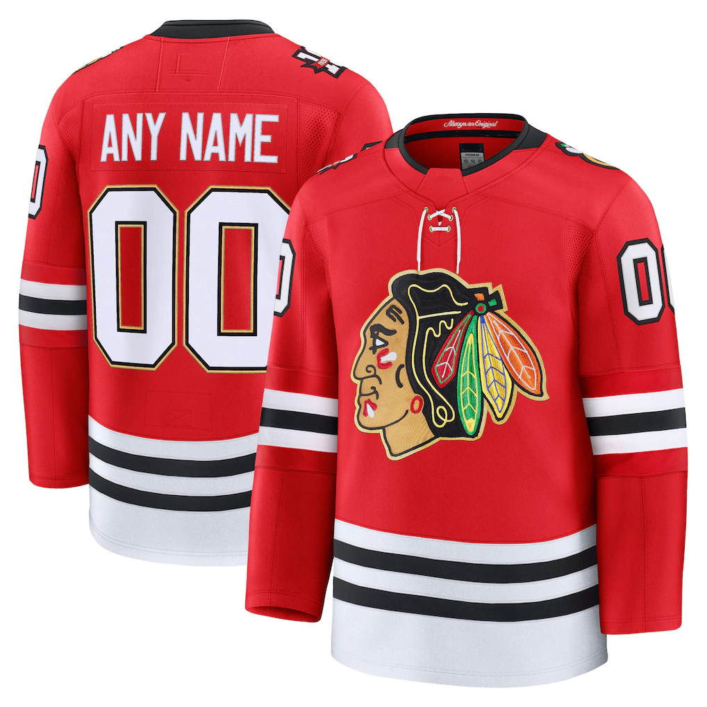 Tlead Custom C.Blackhawks Red Centennial Premium Jerseys