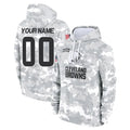 Tlead Custom C.Browns Arctic Camo Salute to Service Hoodies Limited Any Name & Numbers Stitched Jerseys