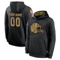 Tlead Custom C.Browns Black Salute to Service Pullover Hoodies Limited Any Name & Numbers Stitched Jerseys