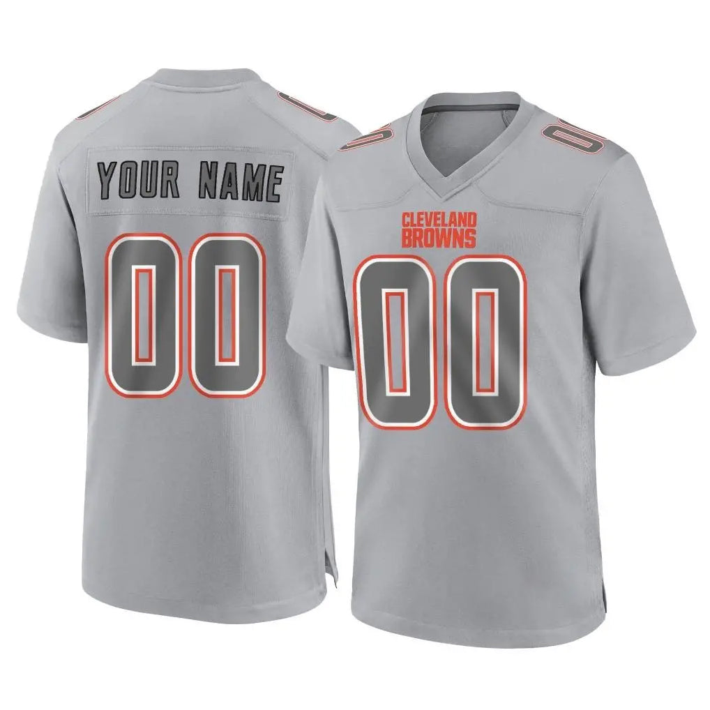 Tlead Custom C.Browns Gray Atmosphere Fashion Game Any Name & Numbers Stitched Jerseys
