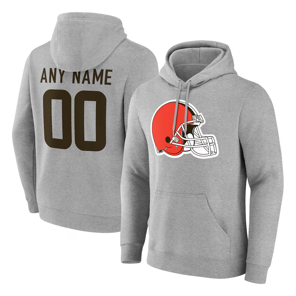 Tlead Custom C.Browns Gray Salute to Service Pullover Hoodie Limited Any Name & Numbers Stitched Jerseys