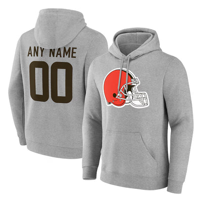 Tlead Custom C.Browns Gray Salute to Service Pullover Hoodie Limited Any Name & Numbers Stitched Jerseys