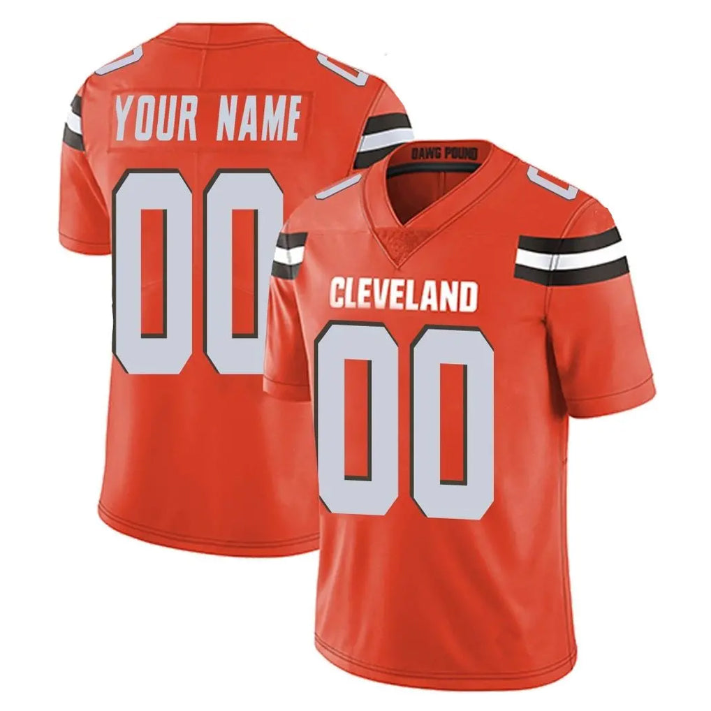 Tlead Custom C.Browns Orange Alternate Vapor Untouchable Limited Home Game Any Name & Numbers Stitched Jerseys