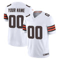 Tlead Custom C.Browns White Vapor F.U.S.E. Limited Home Game Any Name & Numbers Stitched Jerseys